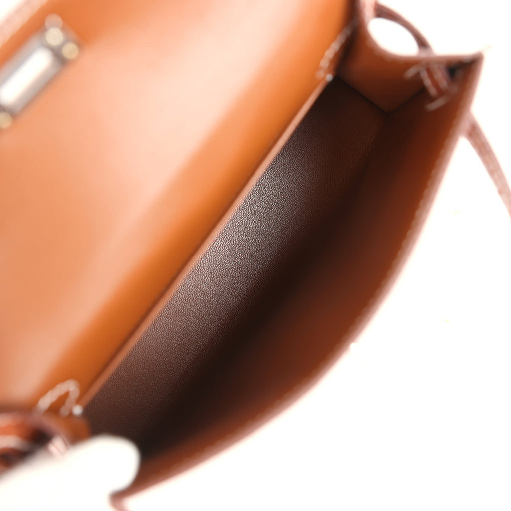 Hermes Kelly Sellier 20 Fauve Matte Alligator Barenia Palladium Hardware - Image 9