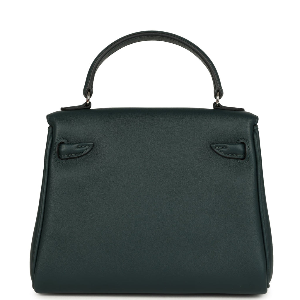 Hermes "Quelle Idolle" Kelly Doll Vert Cypress and Vert Bosphore Swift Palladium Hardware - Image 5