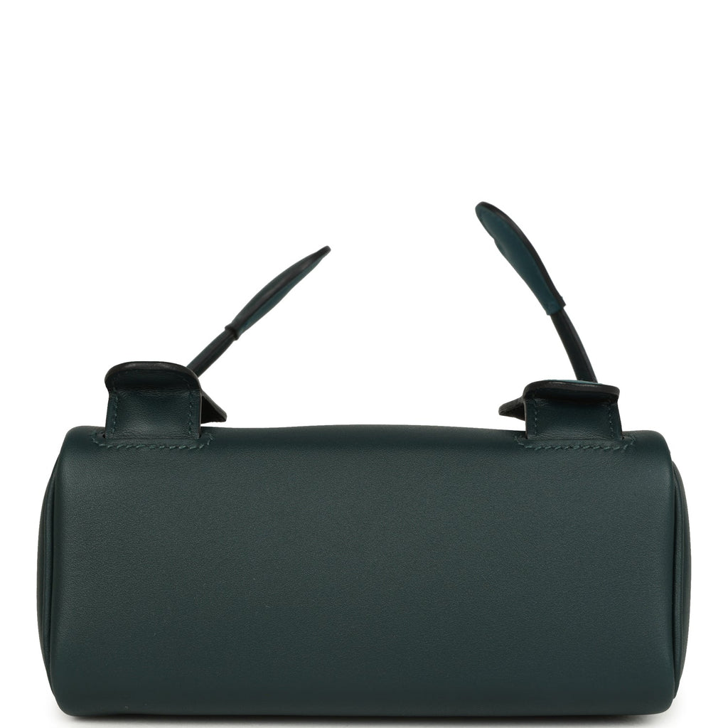 Hermes "Quelle Idolle" Kelly Doll Vert Cypress and Vert Bosphore Swift Palladium Hardware - Image 7