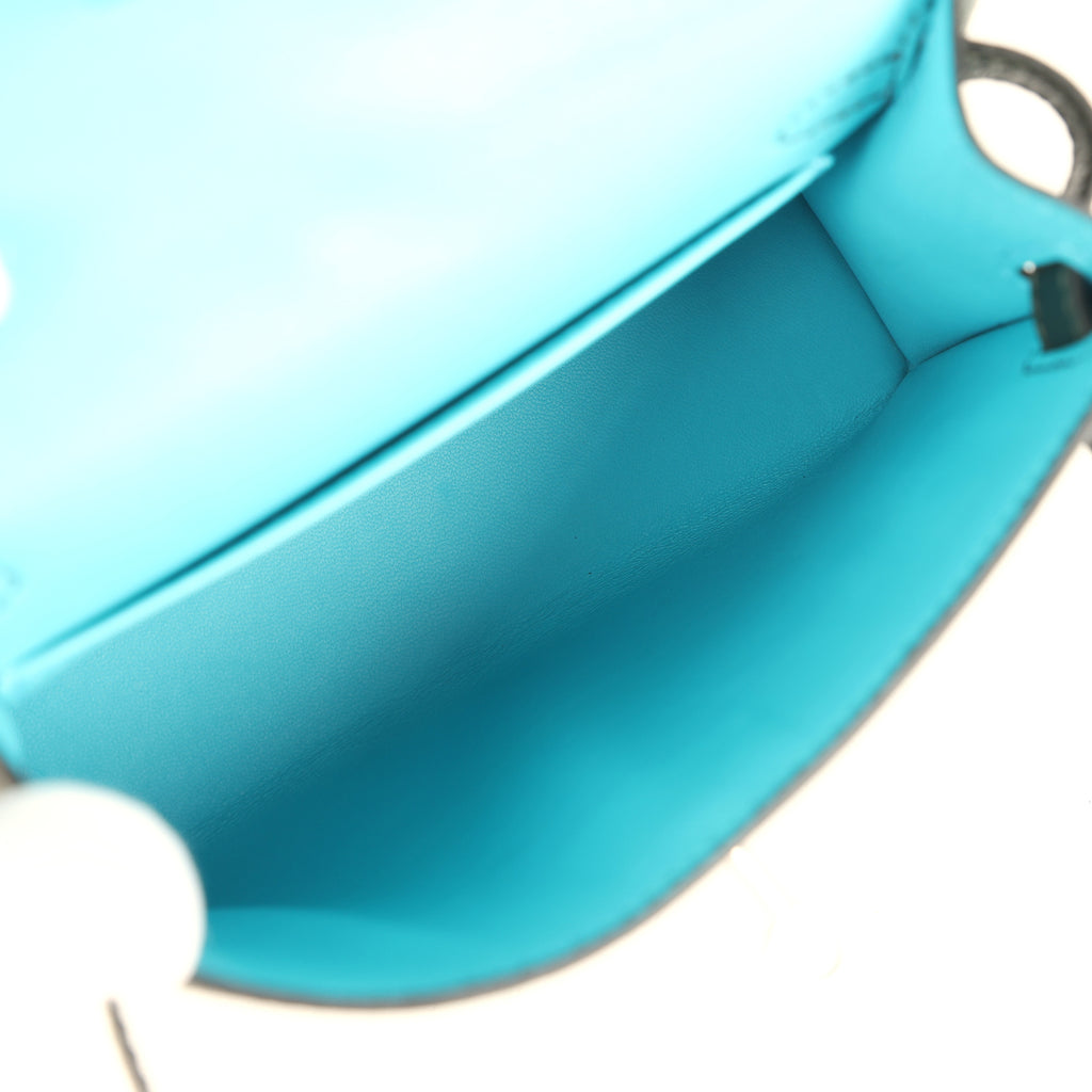 Pre-owned Hermes Kelly Sellier 20 Vert Titien Verso Chevre Mysore Palladium Hardware - Image 9