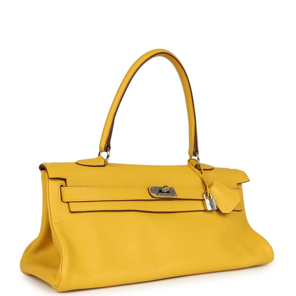 Vintage Hermes Shoulder Kelly JPG 42 Soleil Clemence Palladium Hardware - Image 3