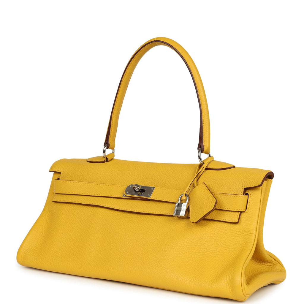 Vintage Hermes Shoulder Kelly JPG 42 Soleil Clemence Palladium Hardware - Image 6