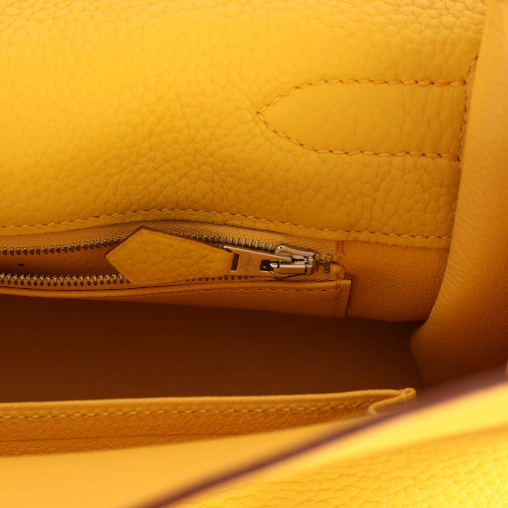 Vintage Hermes Shoulder Kelly JPG 42 Soleil Clemence Palladium Hardware - Image 10