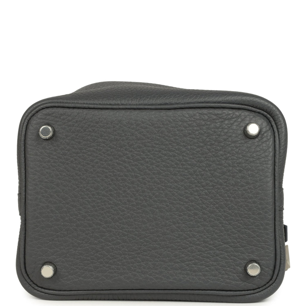 Hermes Picotin Lock 18 Eclat Ardoise Clemence and Gris Pantin Swift Palladium Hardware - Image 7