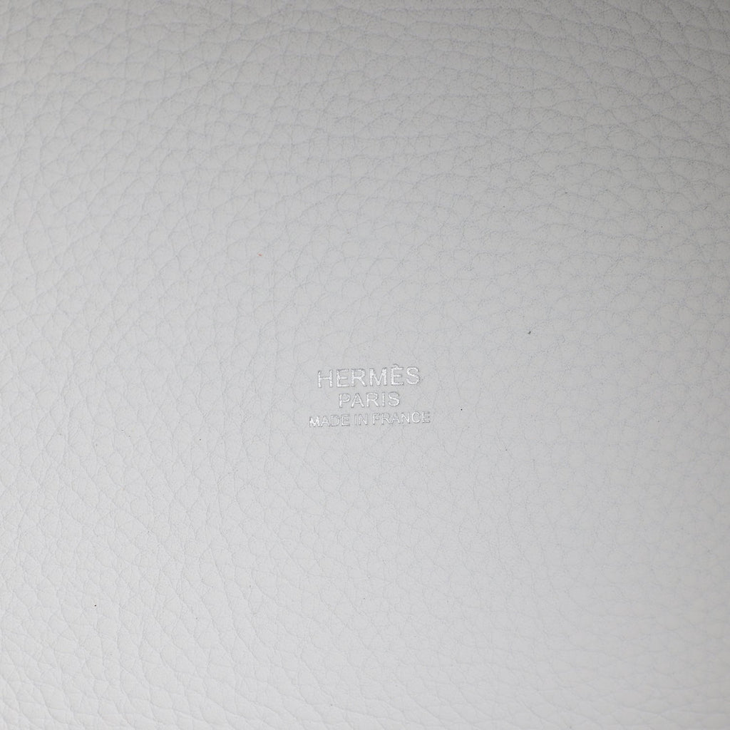 Hermes Picotin Lock Eclat 18 New White Clemence and Sesame Swift Palladium Hardware - Image 8