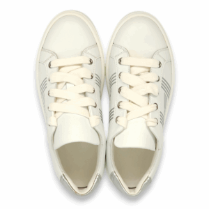 Avantage 35.5 Blanc/Sliver Sneakers in Calfskin