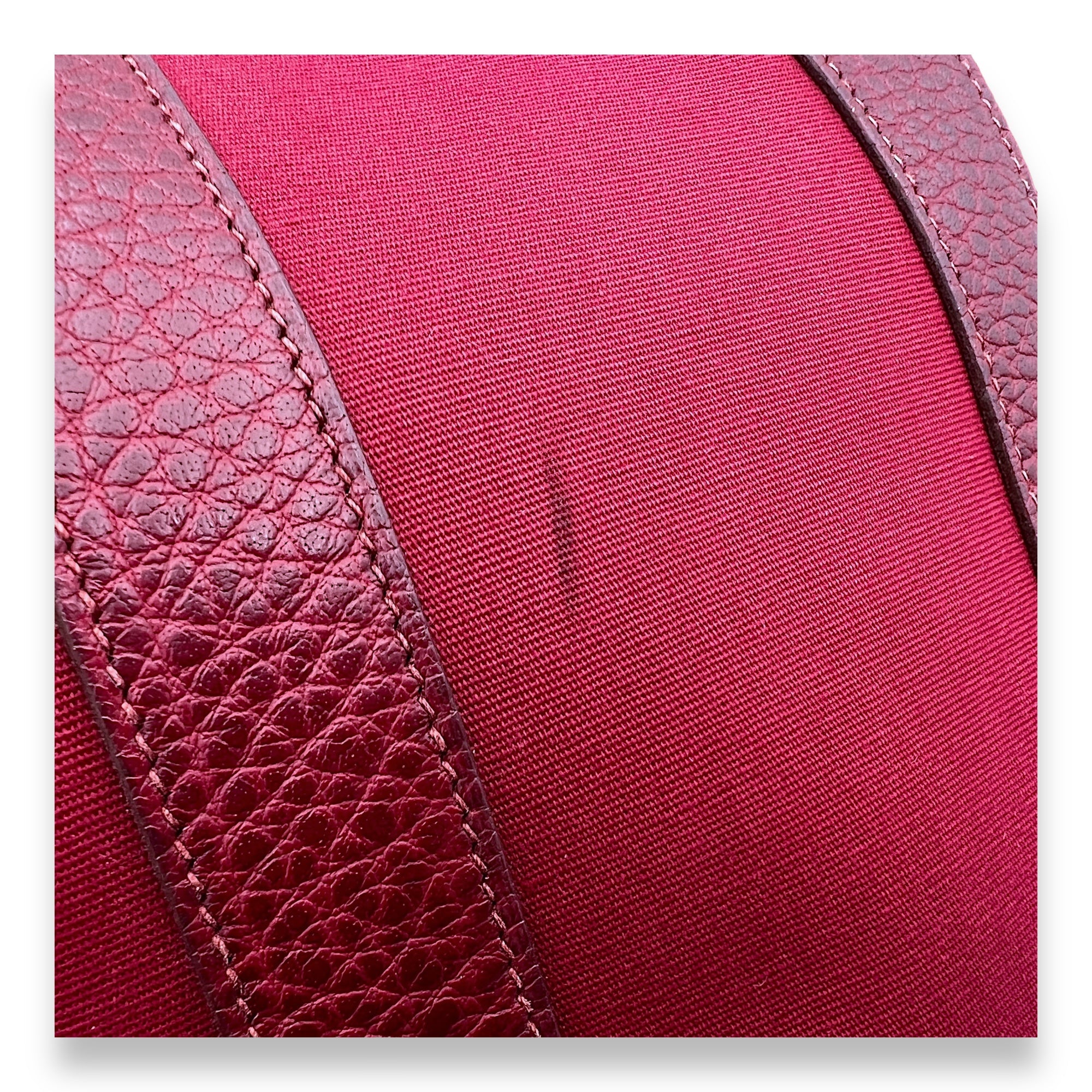 Garden File PM Red in Canvas, Palladium hardware - Image 7