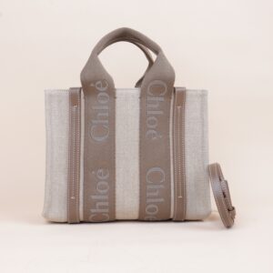 Chloe Bicolor Woody Small Bag with Strap