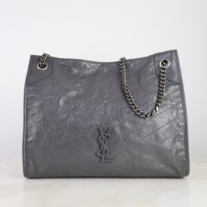 YSL Grey Medium Niki Shopping Bag