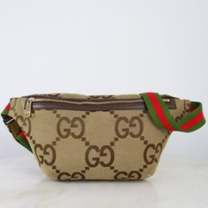 Gucci Brown GG Jumbo Belt Bag with Ophidia Strap