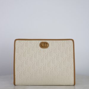 Christian Dior Natural Oblique Montaigne Dea Pouch