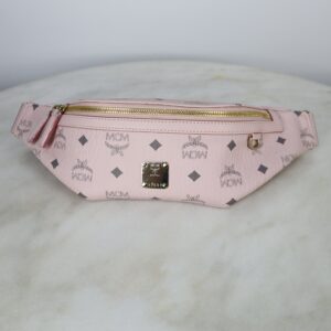 MCM Baby Pink Visetos Fursten Belt Bag