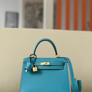 Kelly 25 Epsom New Blue Jean (D2) Gold Hardware