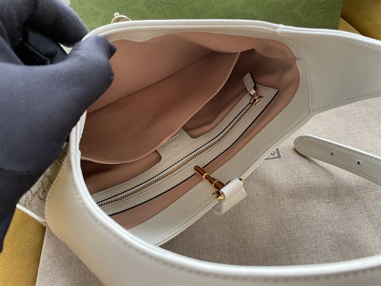 Jackie 1961 small shoulder bag White leather trim - Image 6