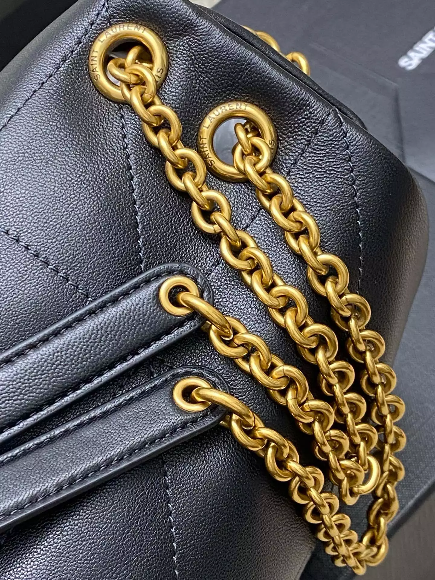 Jamie 4.3 Small in Black Lambskin - YB068 - Repbags.ru - Image 7