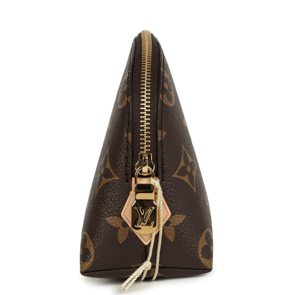 Louis Vuitton X Takashi Murakami Cherry Cosmetic Pouch Brown Monogram Gold Hardware - Image 5