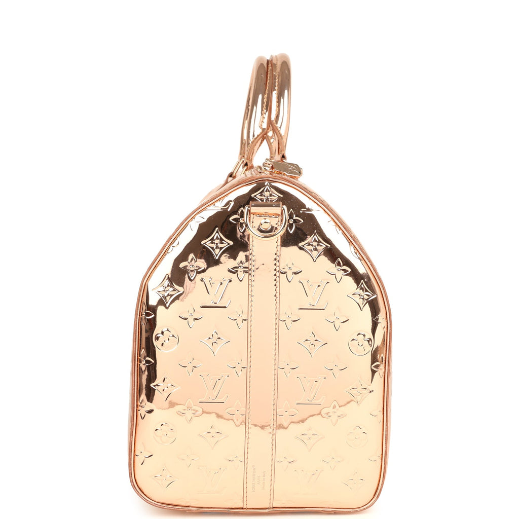 Louis Vuitton Keepall Bandouliere 45 Copper Monogram Miroir Rose Gold Hardware - Image 5