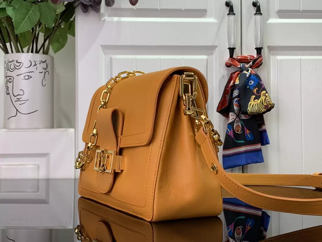 LV Dauphine Soft MM Orange Calfskin - Repbags.ru - Image 5