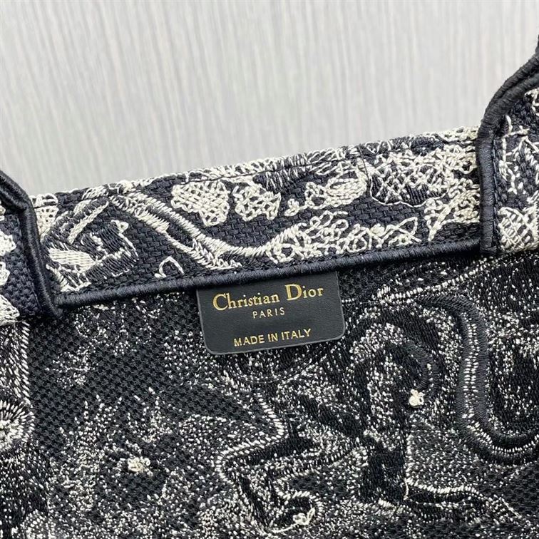 Large Dior Book Tote Blue Toile de Jouy Embroidery - DB004 - Image 8