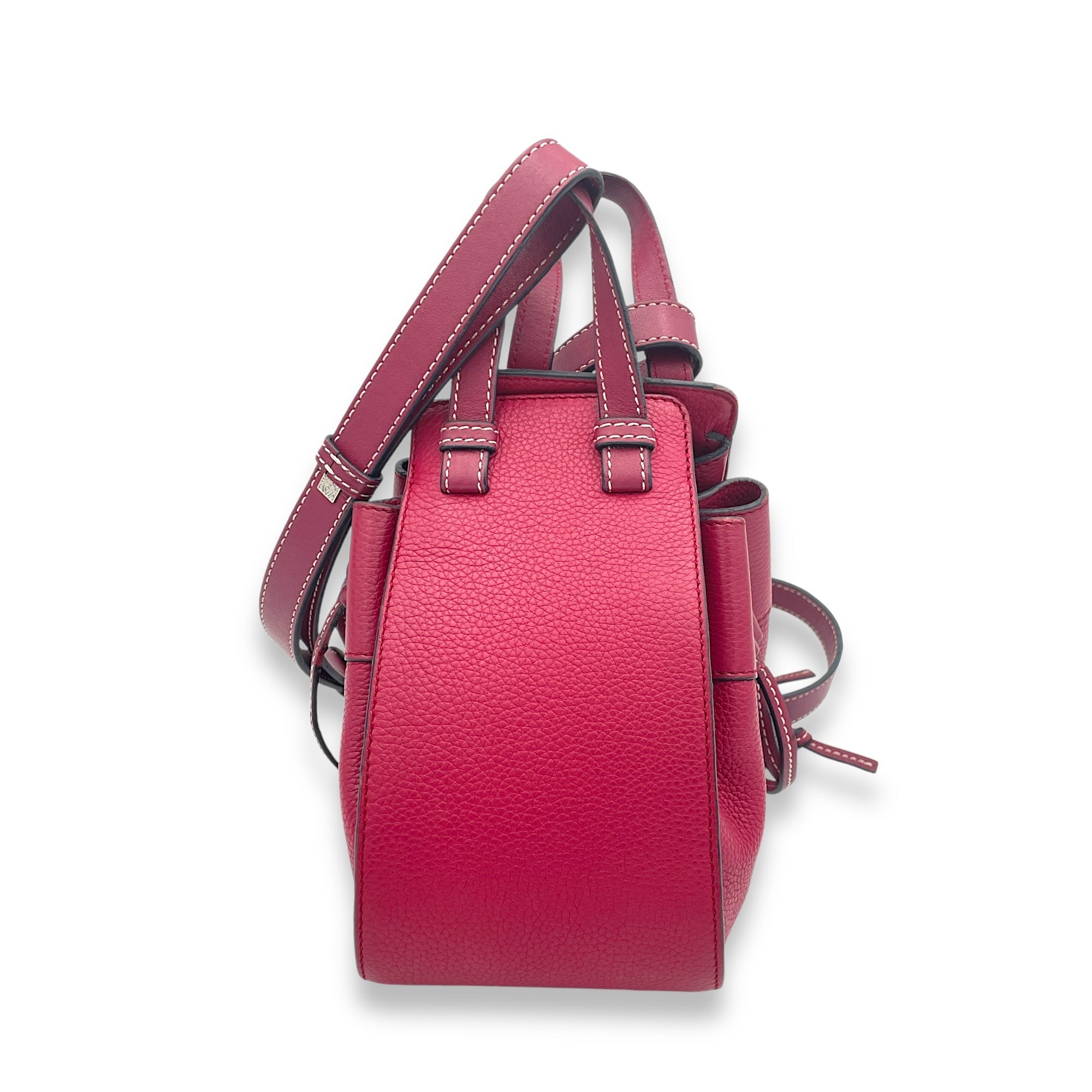 Hammock Mini Red Top Handle Bag in Calfskin, Silver hardware - Image 3