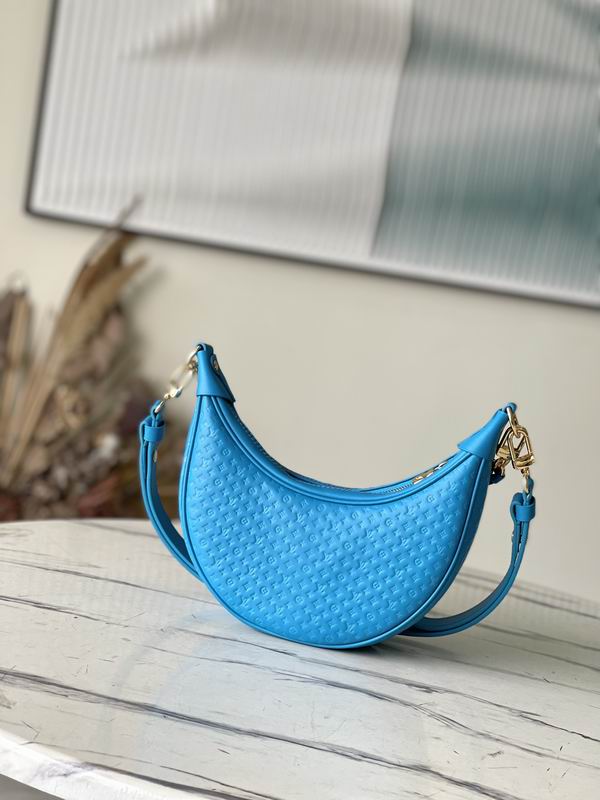 Louis Vuitton Loop Baguette Blue Calfskin - Image 4
