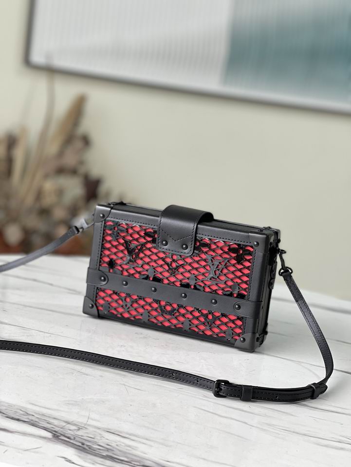 Louis Vuitton Petite Malle Black Red - Image 4