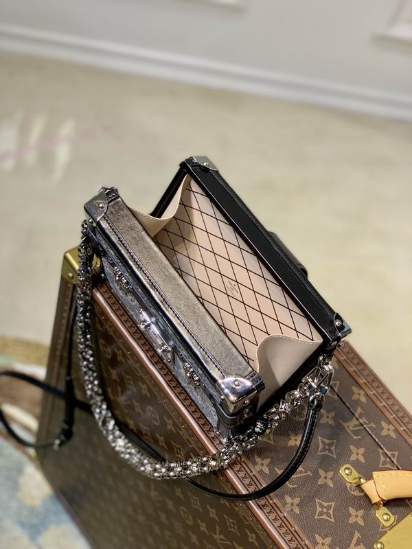 Louis Vuitton Petite Malle Gray Denim - Image 9