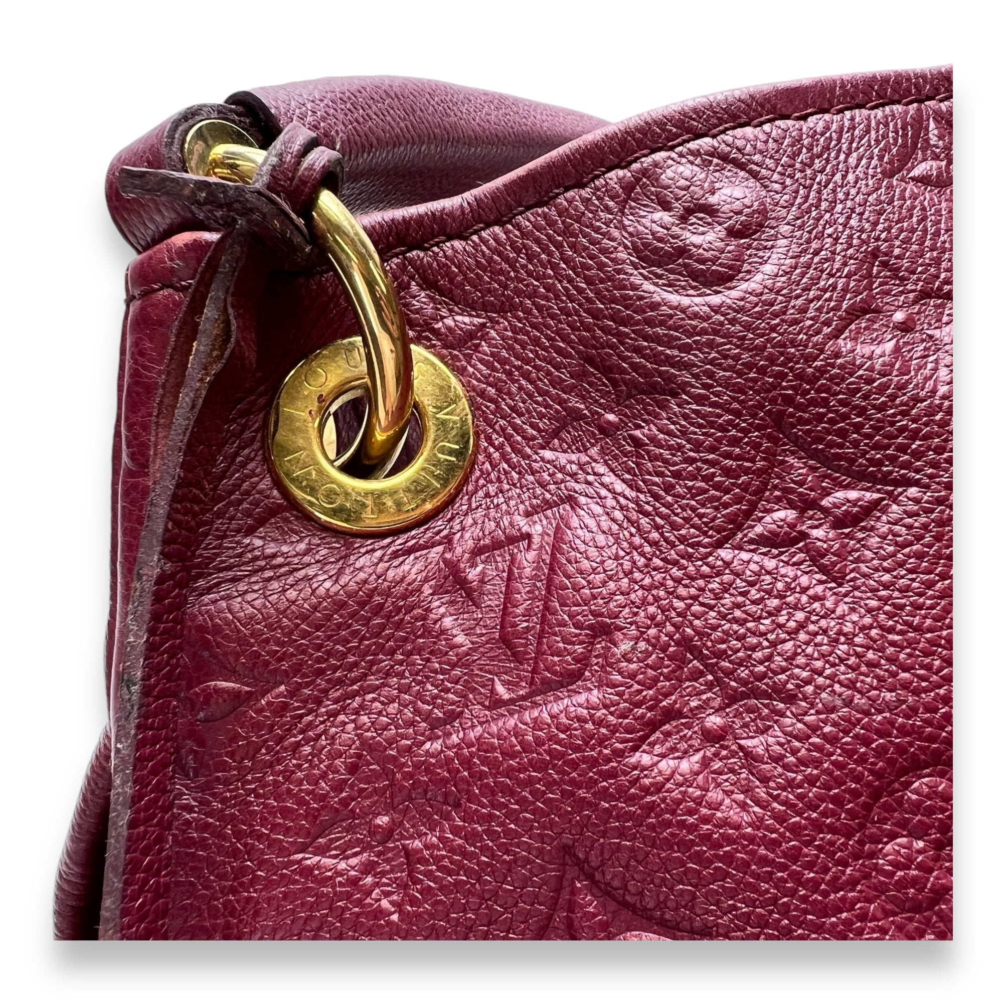 Artsy Top Handle Bag Red in Monogram Empreinte Leather, Gold hardware - Image 9