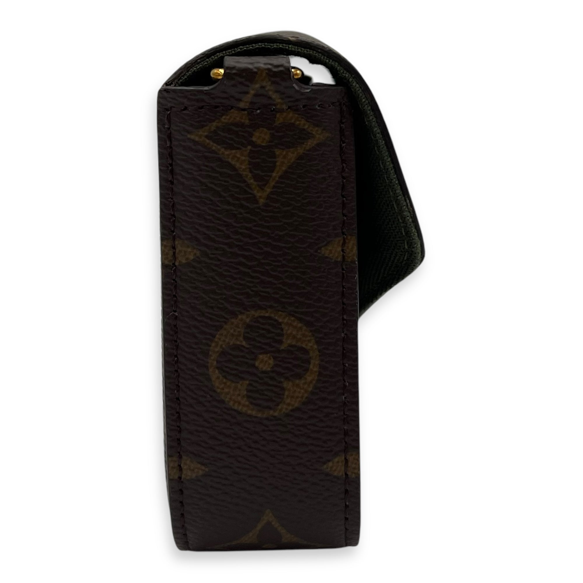 Felicie Strap and Go Brown Crossbody Bag in Monogram Coated Canvas, Gold hardware - Image 6