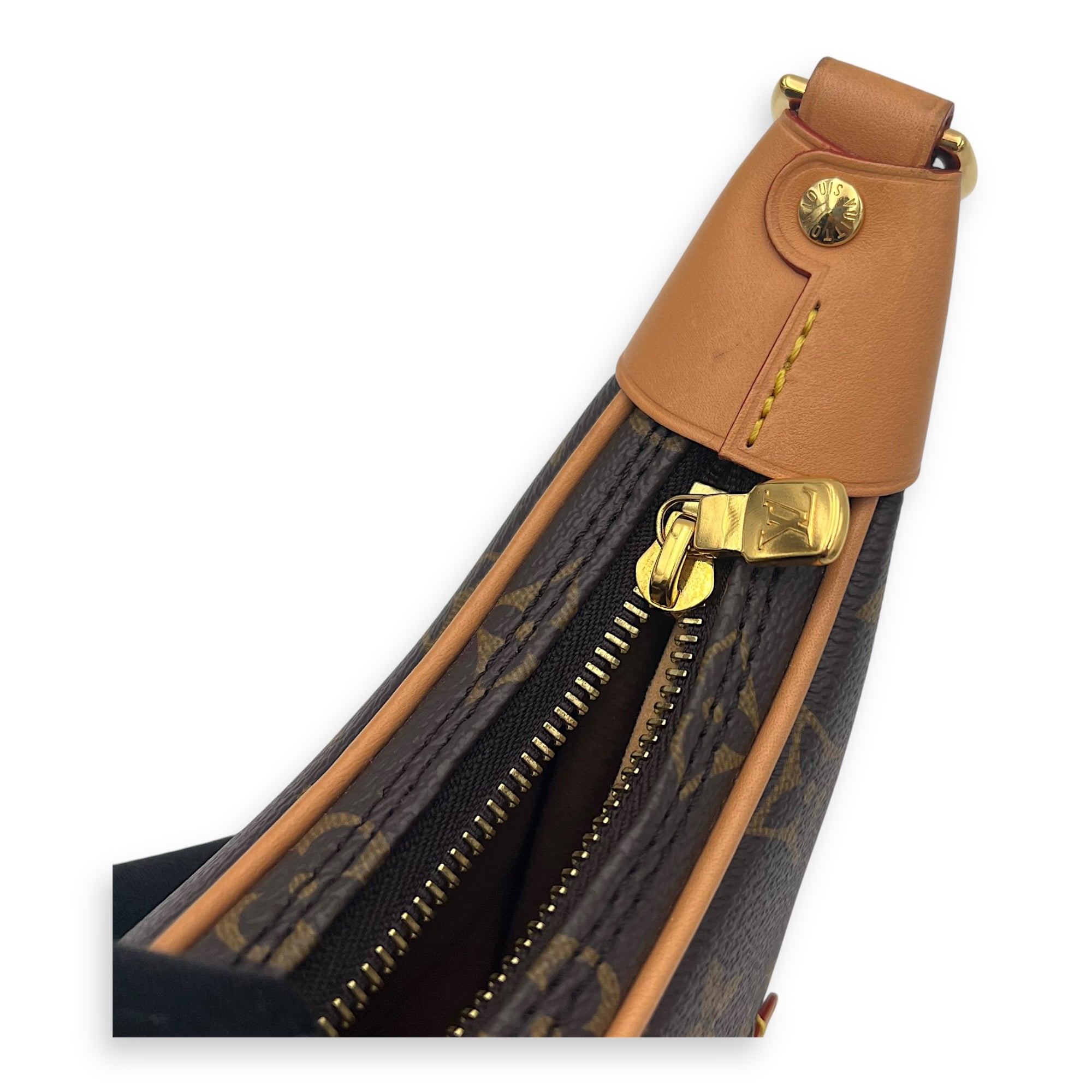 Loop Shoulder Bag Brown in Monogram Coated Canvas, Gold hardware - Image 14