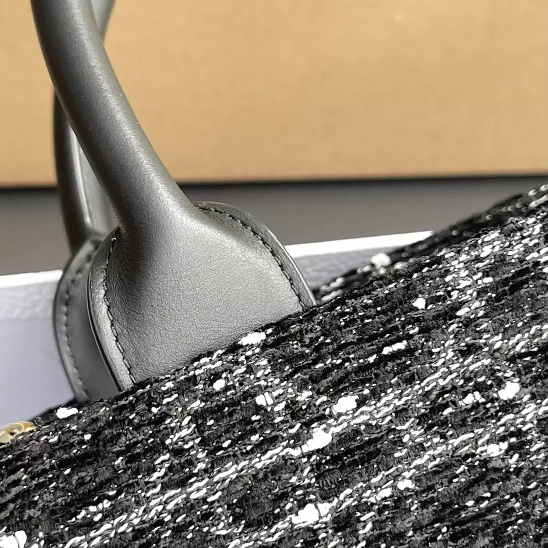 Medium Dior Book Tote Black Cannage Tweed - Repbags.ru - Image 7