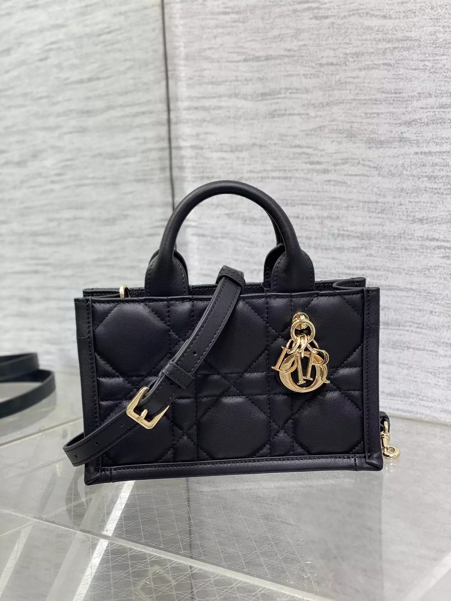 Mini Dior Book Tote Black Macrocannage Calfskin - Repbags.ru - Image 3