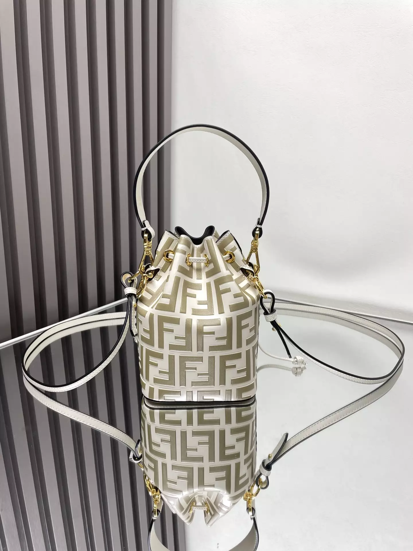 Mon Tresor Leather Mini Bag with FF Embroidery - Repbags.ru - Image 7