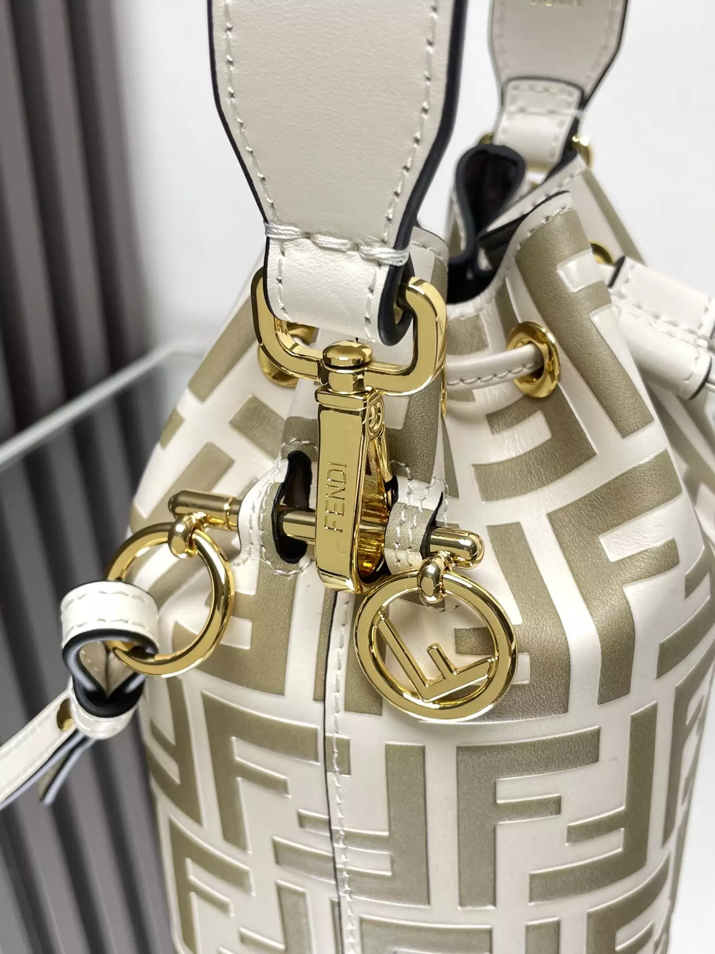 Mon Tresor Leather Mini Bag with FF Embroidery - Repbags.ru - Image 5