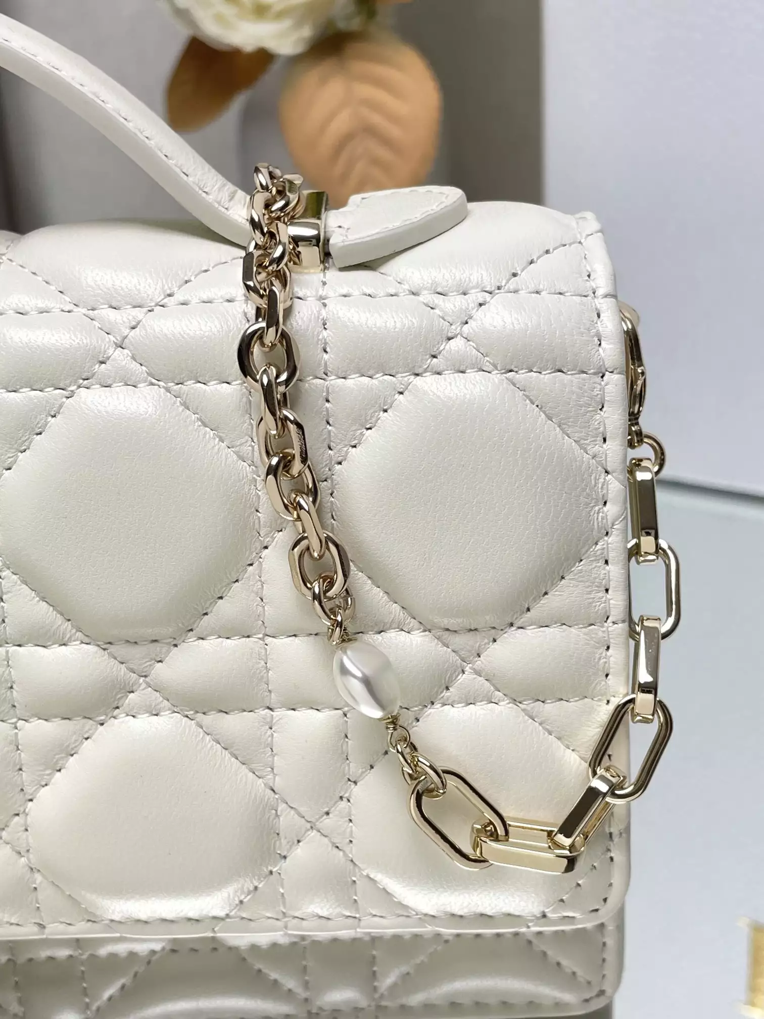 My Dior Mini Bag White Cannage Lambskin - Repbags.ru - Image 5