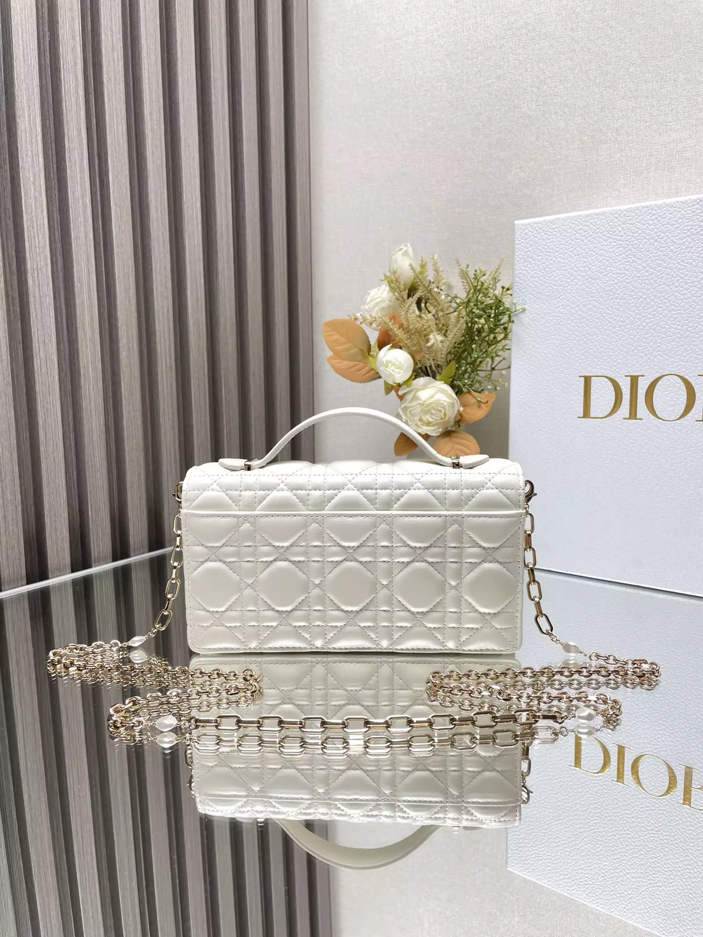 My Dior Mini Bag White Cannage Lambskin - Repbags.ru - Image 9