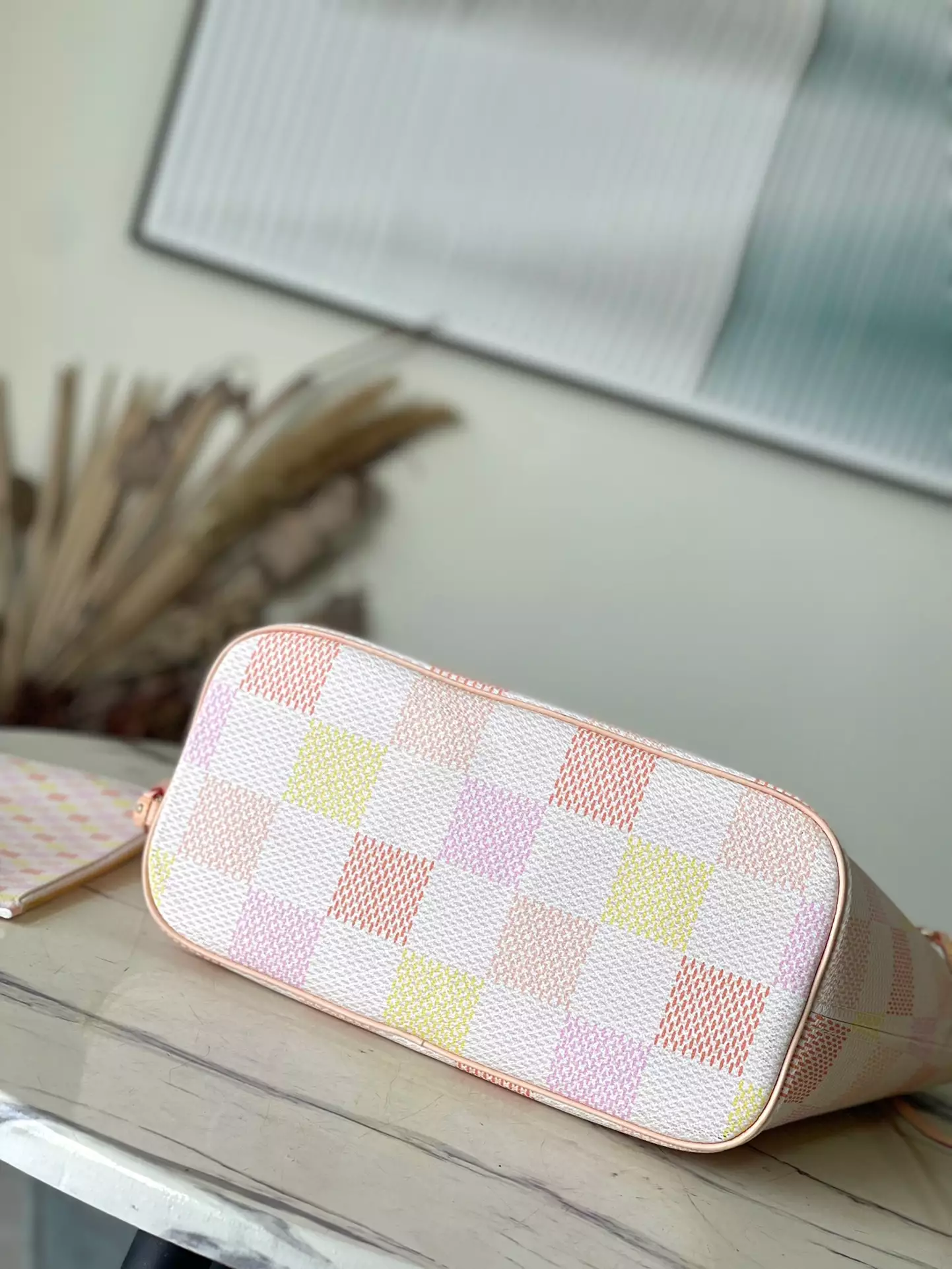 LV Neverfull MM Peach Damier Giant Canvas - Repbags.ru - Image 9