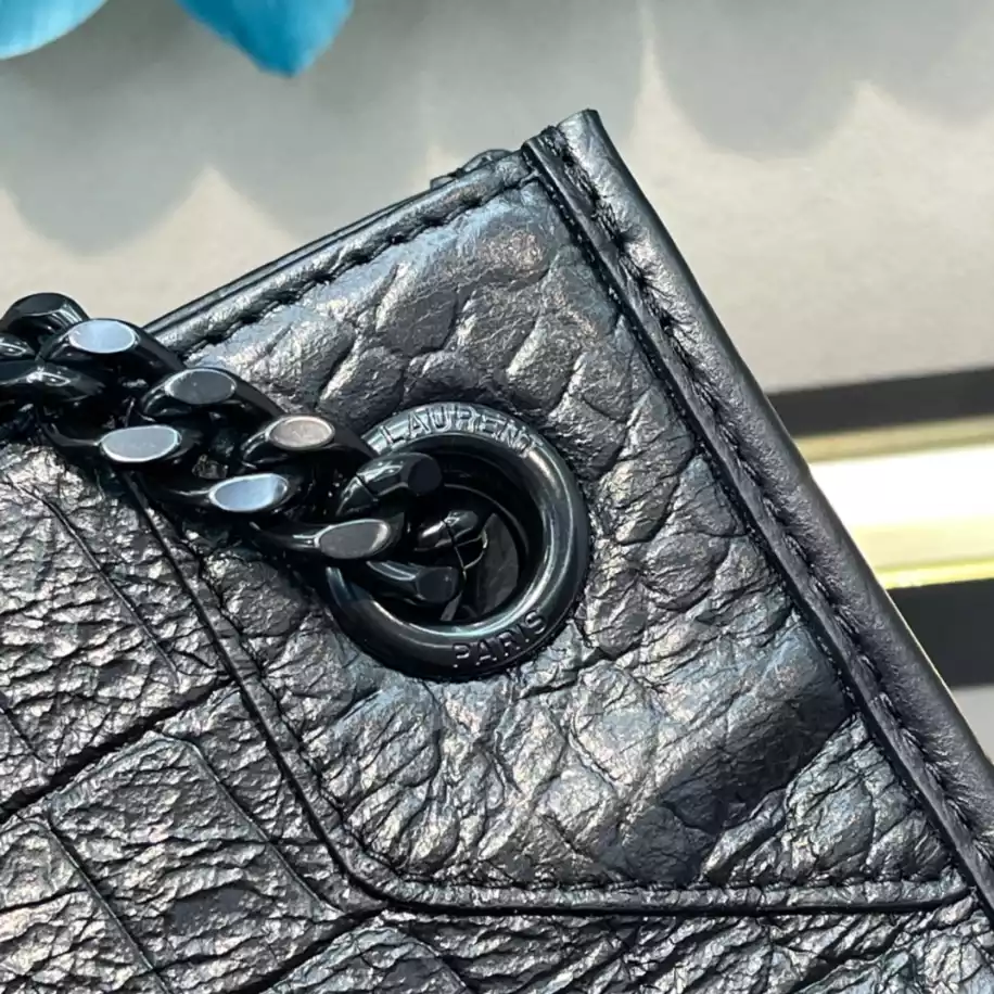 Niki Medium Shopping Bag in Crocodile-Embossed Leather - Image 8