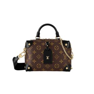 Petite Malle Souple handbag Monogram canvas Black - LB018