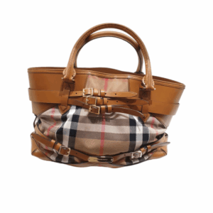 Burberry Brown House Check Bridle Tote Bag