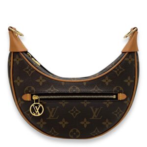 Loop Shoulder Bag Brown in Monogram Coated Canvas, Gold hardware