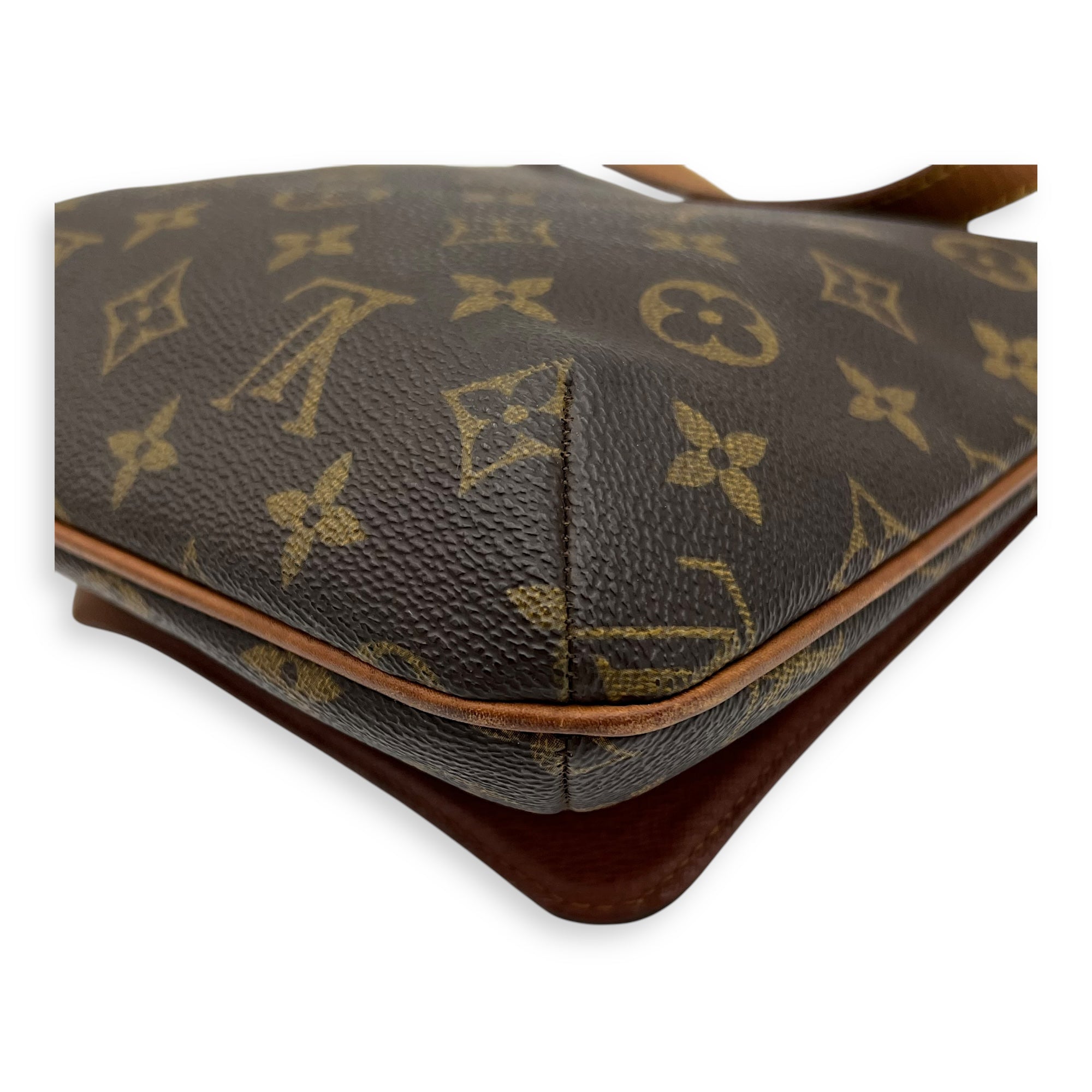 Musette Salsa Brown Crossbody Bag in Monogram Coated Canvas, Gold hardware - Image 16