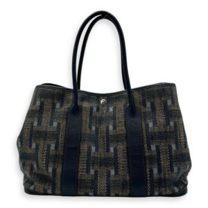 Garden Party 36 Blue Tote Bag in Tweed, Silver hardware
