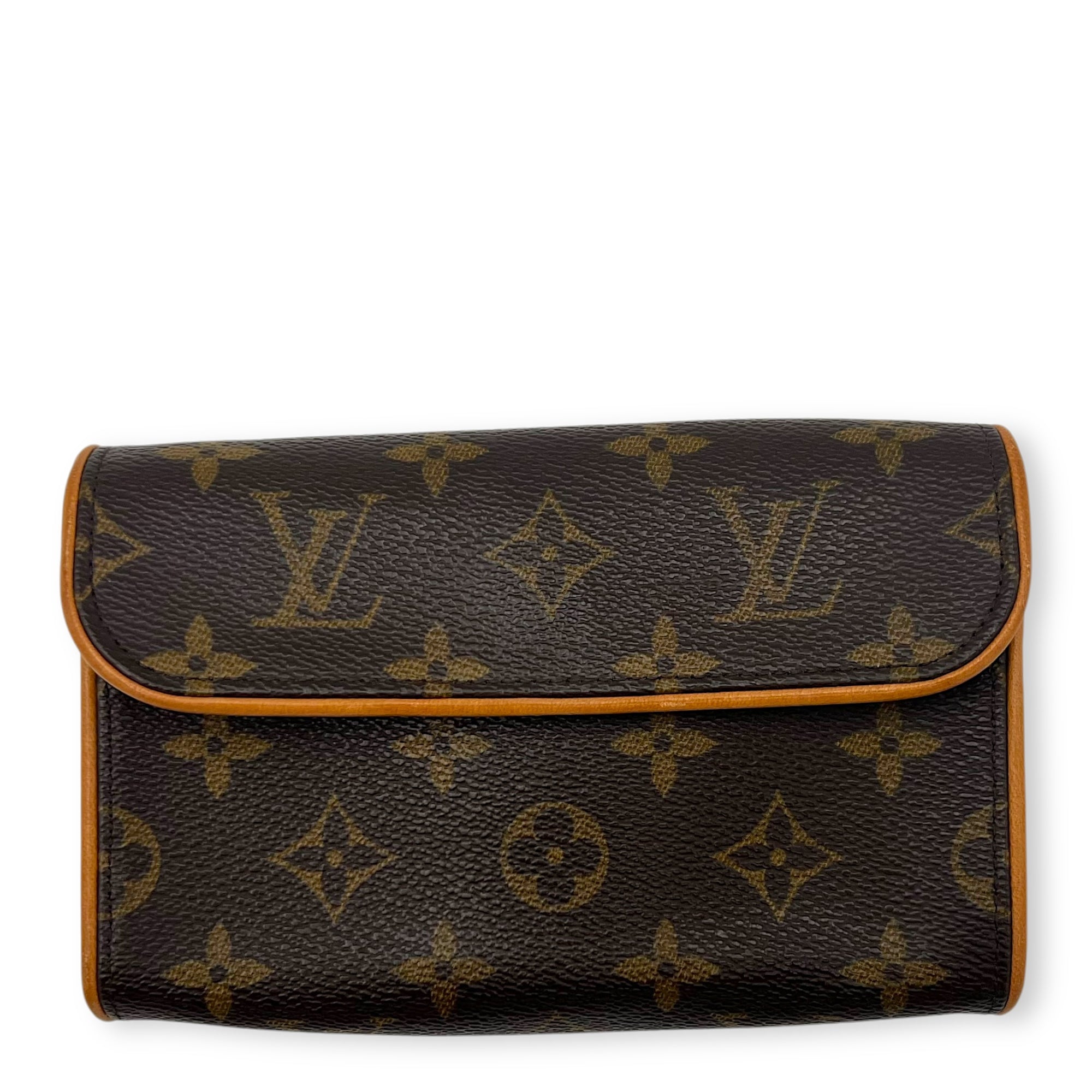 Florentine Belt Bag Brown in Monogram Coated Canvas, Gold hardware