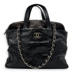 2 way bag Top Handle Bag Black in Calfskin, Gold hardware