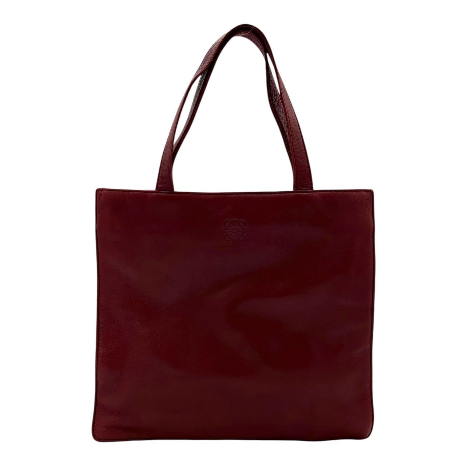 Anagram Tote Bag Red in Lambskin