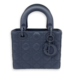 Lady Dior Top Handle Bag Small Ultramatte in Lambskin, Lacquered Metal hardware