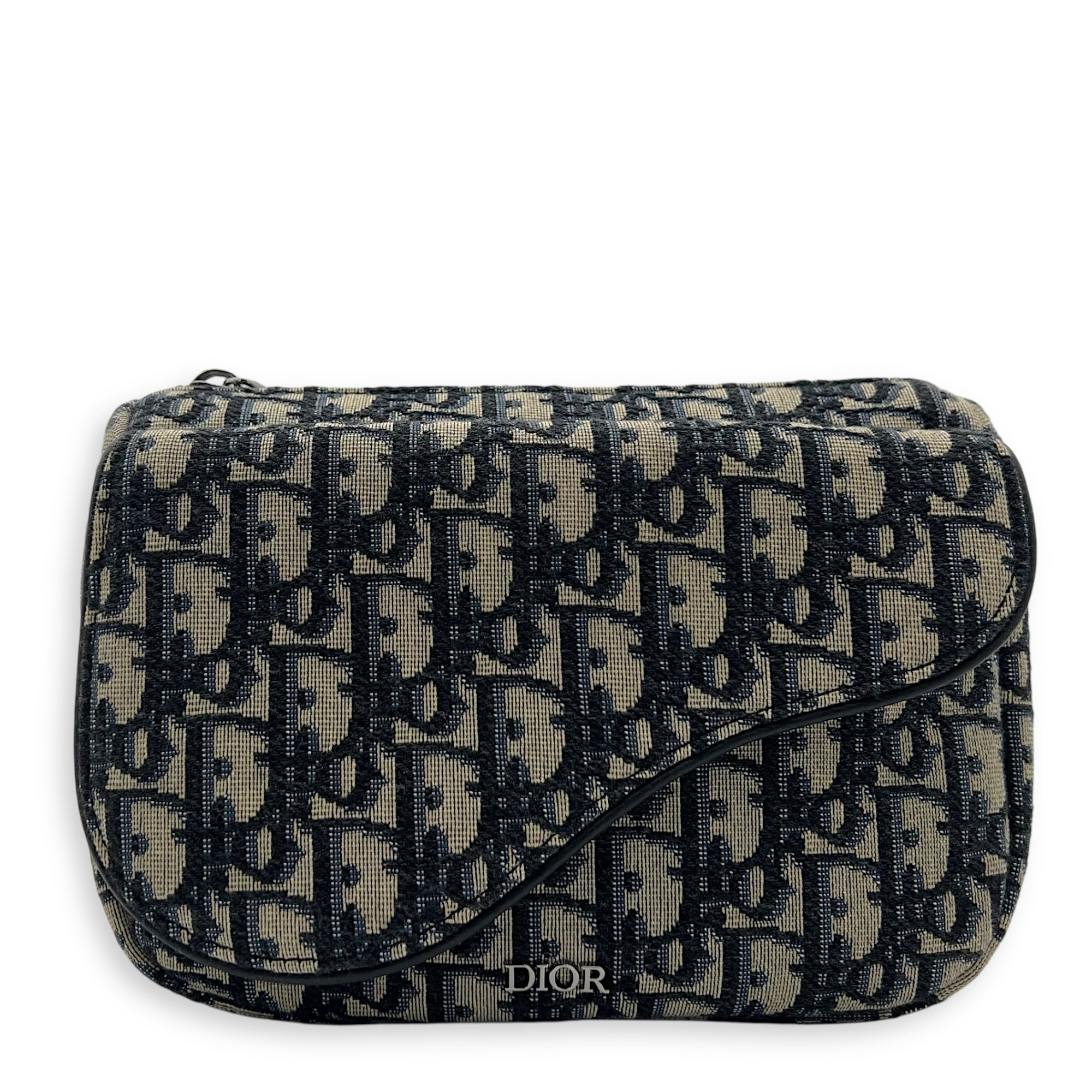 Oblique Belt Bag Blue in Jacquard, Silver hardware