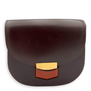 Trotteur Crossbody Bag Red in Calfskin, Gold hardware