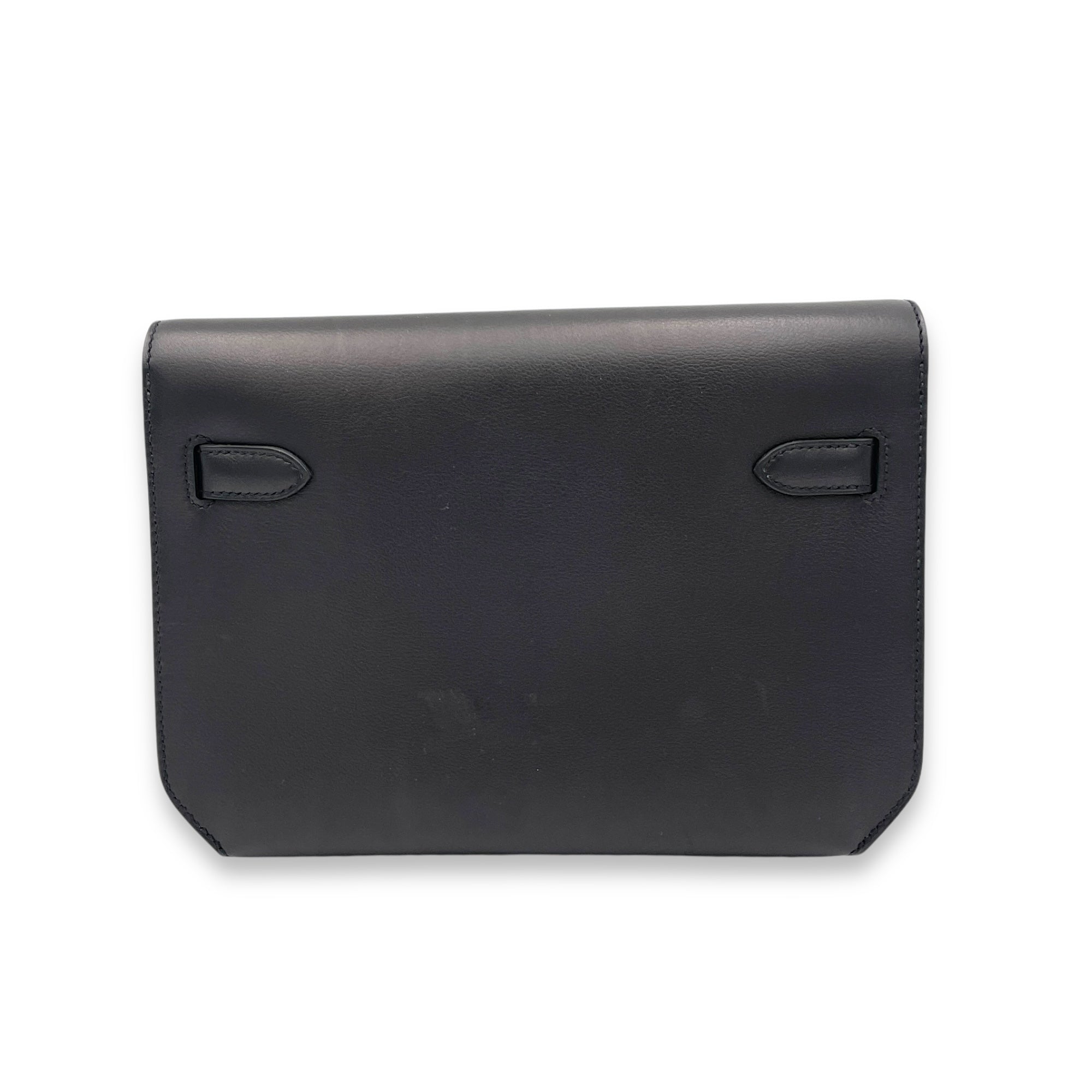 Kelly Depeches Black in Calfskin, Gold hardware - Image 3